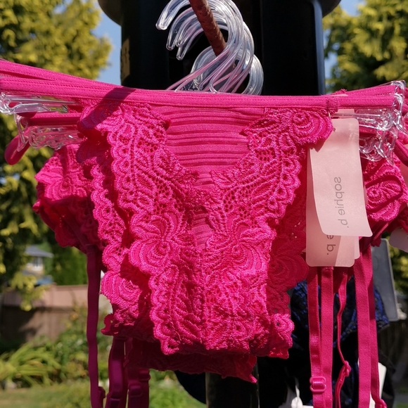 Sophie B. Pink Thong Bottoms - Picture 1 of 6